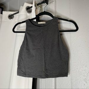 Gray crop top (material: cotton)